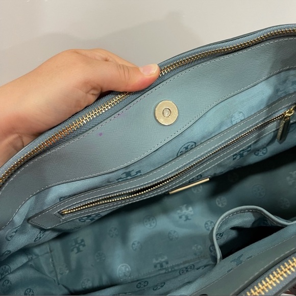 Tory Burch Robinson Double Zip Tote Large Handbag - Picture 8 of 13